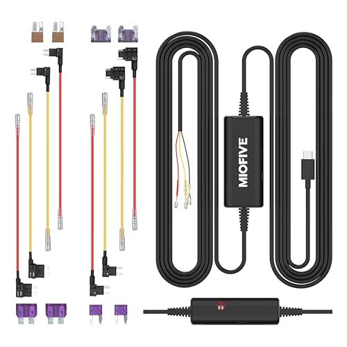 Miofive USB Type-C Hardwire Kit Only for Miofive S1 & Mini Series and Mirror 1 Dash Cam, Activate...