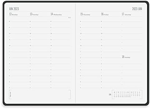 Forbes Classic 2023 A5 Week to View Diary - Soft Touch (Black Name)
