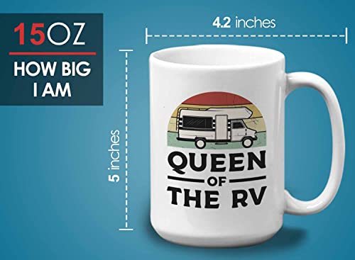 Bubble Hugs Camper Coffee Mug 15 Oz White - The Vehicle - Funny Camping Camp Trailer Park Travel Van Motorhome Caravan Owner Adventure Holiday Journey Trip #TOP5