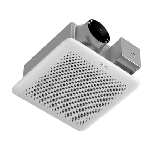 AUPU Bathroom Exhaust Fan with Humidity Sensor HVI&Energy Star Fan 50-80-110 CFM Household Extractor Fan Time Delay Function Ventilation Fan with Retractable Bracket 4Duct Ceiling Mounted