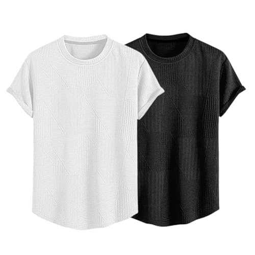 Image of GRECIILOOKS T Shirt for Men Poly Cotton | Textured Oversized Fit Man t-Shirt | Round Neck Half Sleeve Men t-Shirt's (Available in Plus Size)