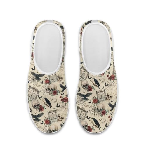 Image of Floral Sneakers for Women Colorful Art Shoes for Women Slip On Casual Work Shoes