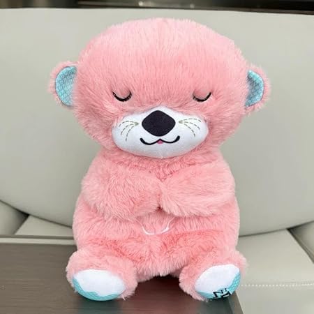 Image of AGC Breathing Teddy Bear with Music for Baby Sensory Sleep Lights Rhythmic Soft Toy, Lights and Breathing Motion, Breathing Toy Teddy Bear with Lights | Best Gift for Kids (Light Pink)