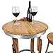 Central Coast Creations High Pub Set Swivel Top Stools - Wine Barrel Handcrafted Wine Barrel Furniture (Stools with Backrest)