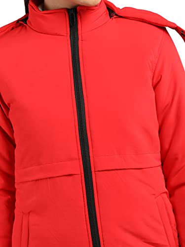Image of CHKOKKO Women's Winter Quilted Jacket Red - Polyester, Standard Length, M