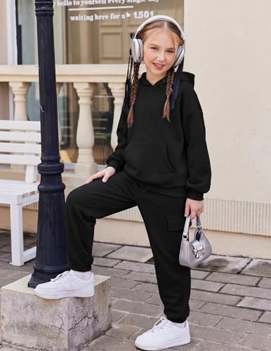 Image of Arshiner 2 Pieces Girls Outfits Fall Sweatsuits Sweatshirts and Sweatpants