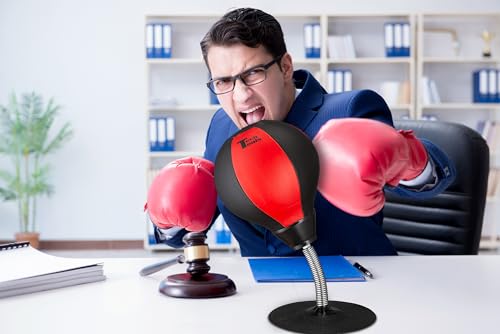 Tech Tools Desktop Punching Bag – Suctions to Your Desk, Cool Gadgets for Office, Gag Gifts for Boss or Coworker, Heavy Duty Stress Relief Boxing Bag