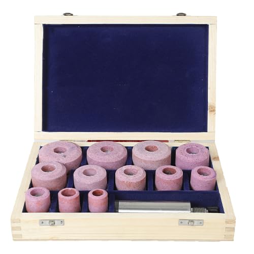 Sioux - Juego de 24 ruedas abrasivas para asiento de válvula, color rosa, con soporte para piedra, rosca Star Drive de 1116 pulgadas, grano 80,