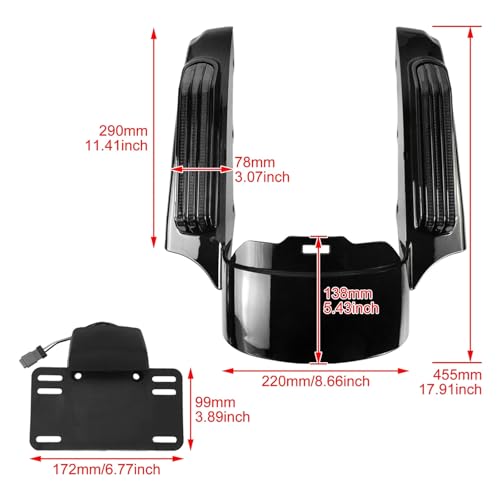 Feu arrière LED moto Touring Electra FLHR FLHTK 2009 2010 2011 2012 2013
