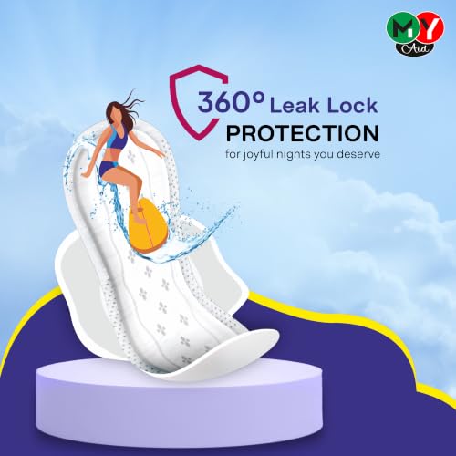 Image of JOYFUL Sanitary Pads for Women - 108 Pieces | Soft, Comfortable, Leak-Proof, Rash-Free & Odour Control Pads