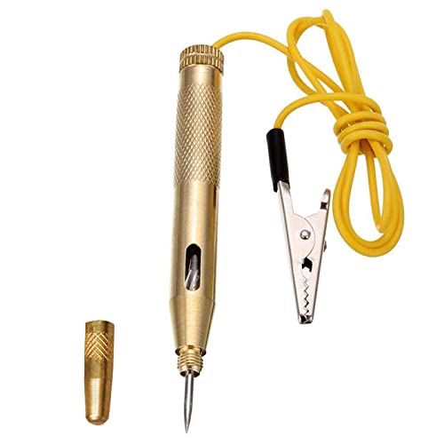Probador de Circuitos, Probador de Circuito Eléctrico, Pluma de Prueba de Voltaje, Comprobador de Voltaje de Coche Herramienta, 6V-24V Equipo de Prueba de Batería de Automóvil con Pinza de Cocodrilo
