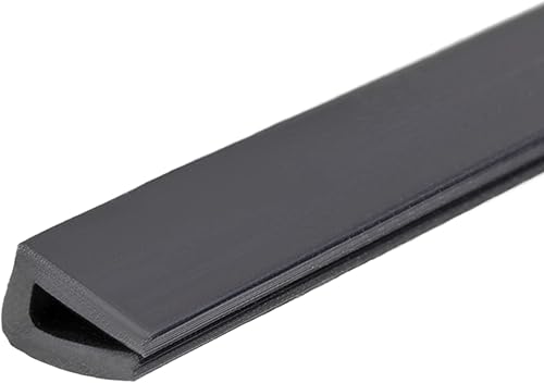 METALLIXITY Moldes de borde (3M9.84') 1 unidad, canal en U de silicona para tira de sellado de borde de 0.004-0.059in, para puertas de hogar,