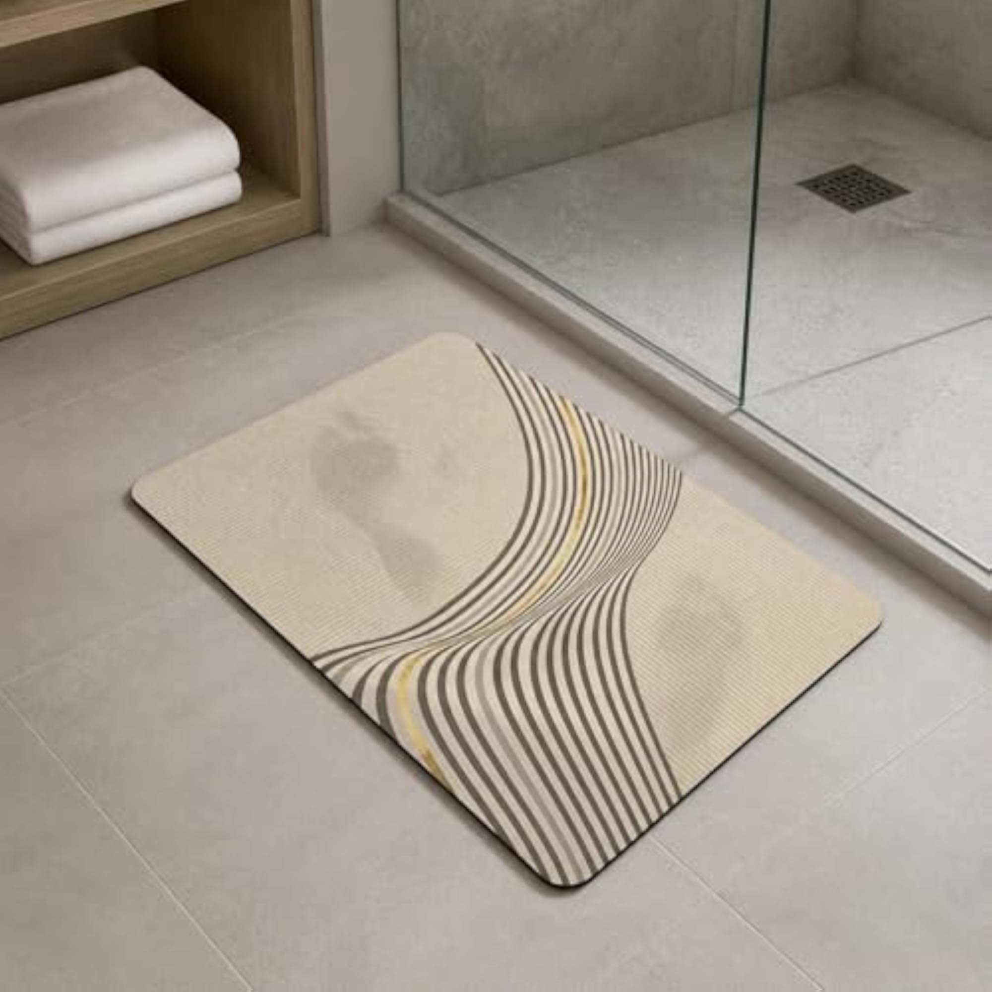 Diatomite Quick Dry Bath Mat, Rectangular Style-3