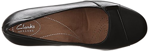Clarks Women's Rosalyn Belle, Black Leather, 8.5 D - Wide #TOP4