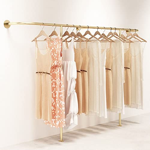 Tringle de magasin de vêtements dorée pour concept store chic