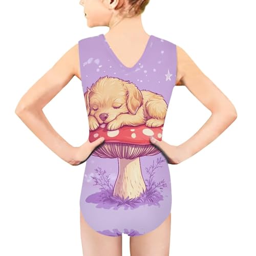 Image of INSTANTARTS Leopard Leotard Girl Gymnastics Toddler Tank Biketards One Piece