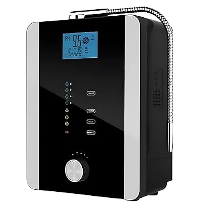 Home Alkaline Water Ionizer System with pH 2.8 to 11 Acid Alkaline Water Maker Machine with Filtration System 11 Platinum-Coated Titanium Plates up to -800mV ORP, 8000L Antioxidant Boost Technology