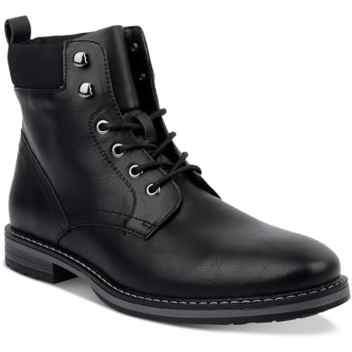 Club Room Mens Westin Faux Leather Lace-Up Ankle Boots