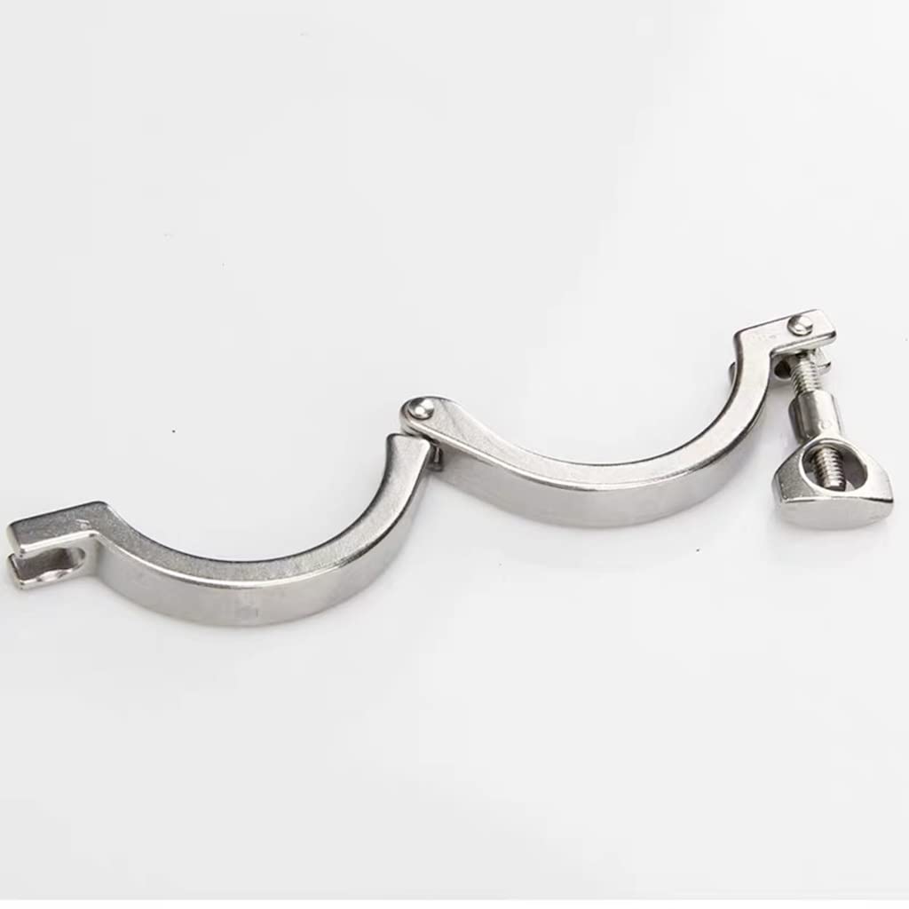 Abrazadera triple SUS 304 - Conexión sanitaria - O/D 91 mm-268 mm con junta de silicona(204mmx217mm)