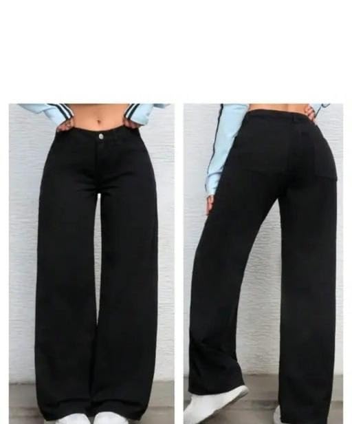Image of Rajeev Enterprise' Everyday Cotton Straight Fit Jeans for Women Girls Single Button Comfortable Use
