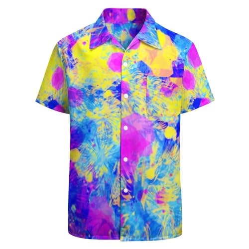 Chemise hawaïenne pour homme en coupe régulière respirante à manches courtes