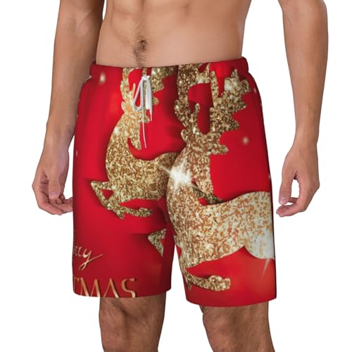 Short de bain homme imprimés Merry Christmas cadeau idéal de plage