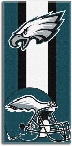 Image of NORTHWEST NFL Philadelphia Eagles Unisex-Adult Beach Towel, Cotton, 30 inch x 60 inch, Zone Read (Pack of 6)