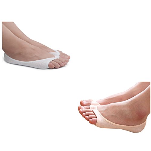Image of seven wolves Womens Peep Toe Socks 6 Pairs, Toeless Cotton No Show Socks Non Slip Shoe Liner