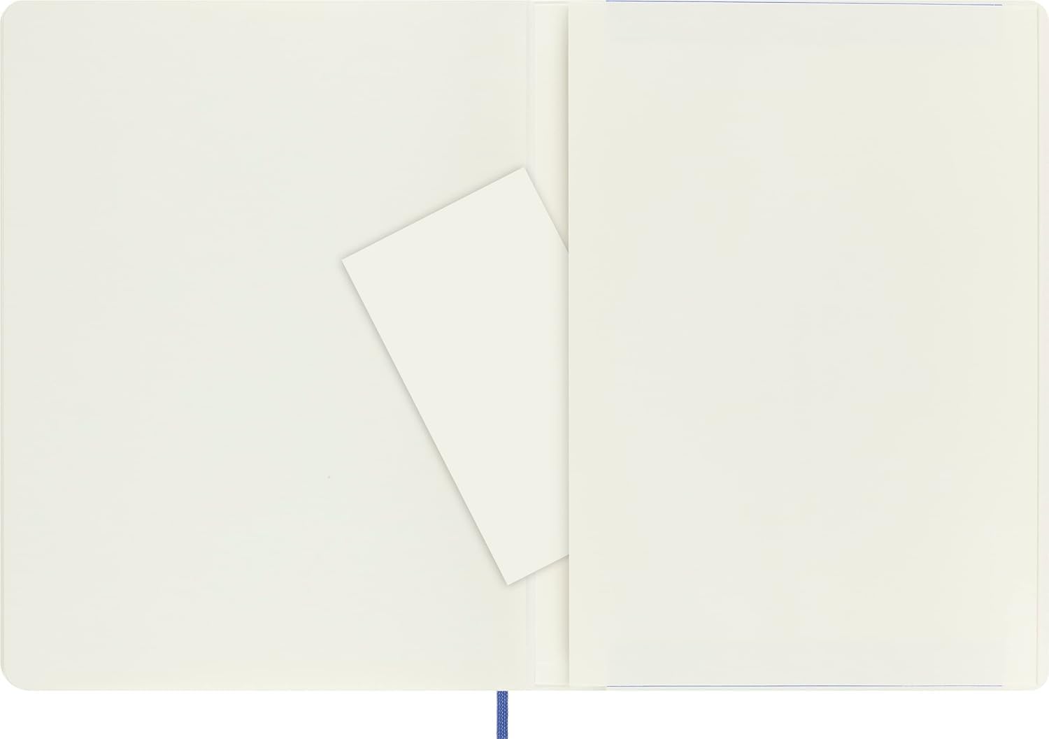 Moleskine Classic Notebook, Cuaderno con Páginas Blancas, Tapa Blanda y Cierre Elástico, Tamaño XL 19 x 25 cm, Color Azul Hortensia, 192 páginas