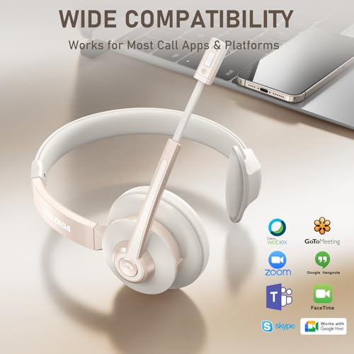 image for Vonztek Wireless Headset, Bluetooth Headphones with Microphone Noise C