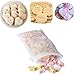Home-X Cookie Stamps Fondant Letter Stamps - Alphabet, Numbers & Symbols, DIY Fondant Embosser for Cookie & Cake Decorating - 96 Pieces Letter Stamps for Clay with Storage Bag - Pink & Yellow