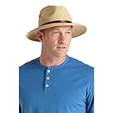 Coolibar UPF 50+ Men's SmartStraw Packable Golf Hat - Sun Protective