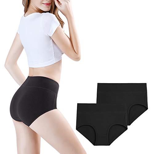 Image of wirarpa Women's Modal Underwear Soft High Waist Briefs Ladies Panties 4 Pack (Regular & Plus Size)