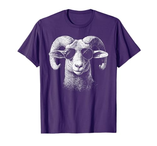 Retro Ram in Sunglasses Men Women Kids Novelty Funny Ram T-Shirt