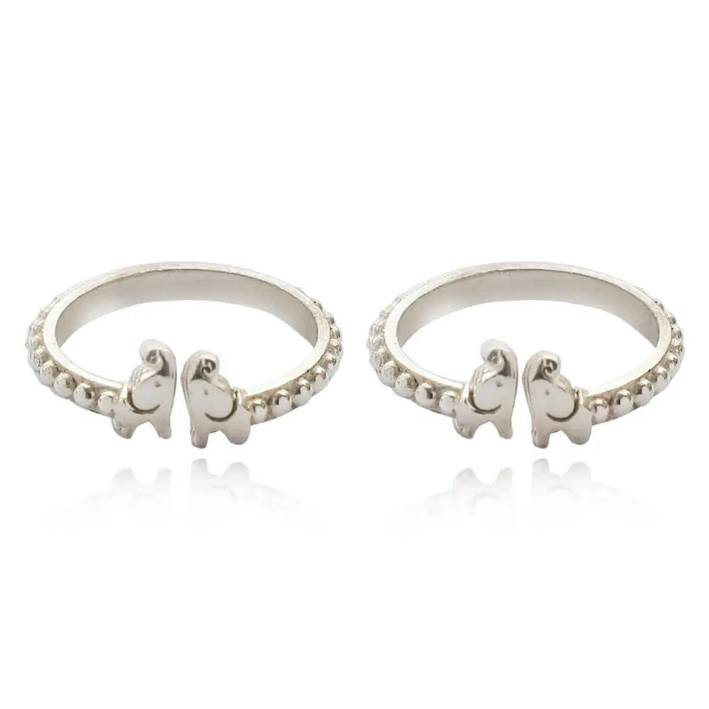 Unniyarcha Silver 92.5 Small Elephant Toe Rings (Pair) For Womens Pure Silver 925, Sterling Silver Jewellery with Certificate of Authenticity & 925 Toe Rings for Womens Silver, God, Religion (B0D41NJ8ND) Amazon Price History, Amazon Price Tracker