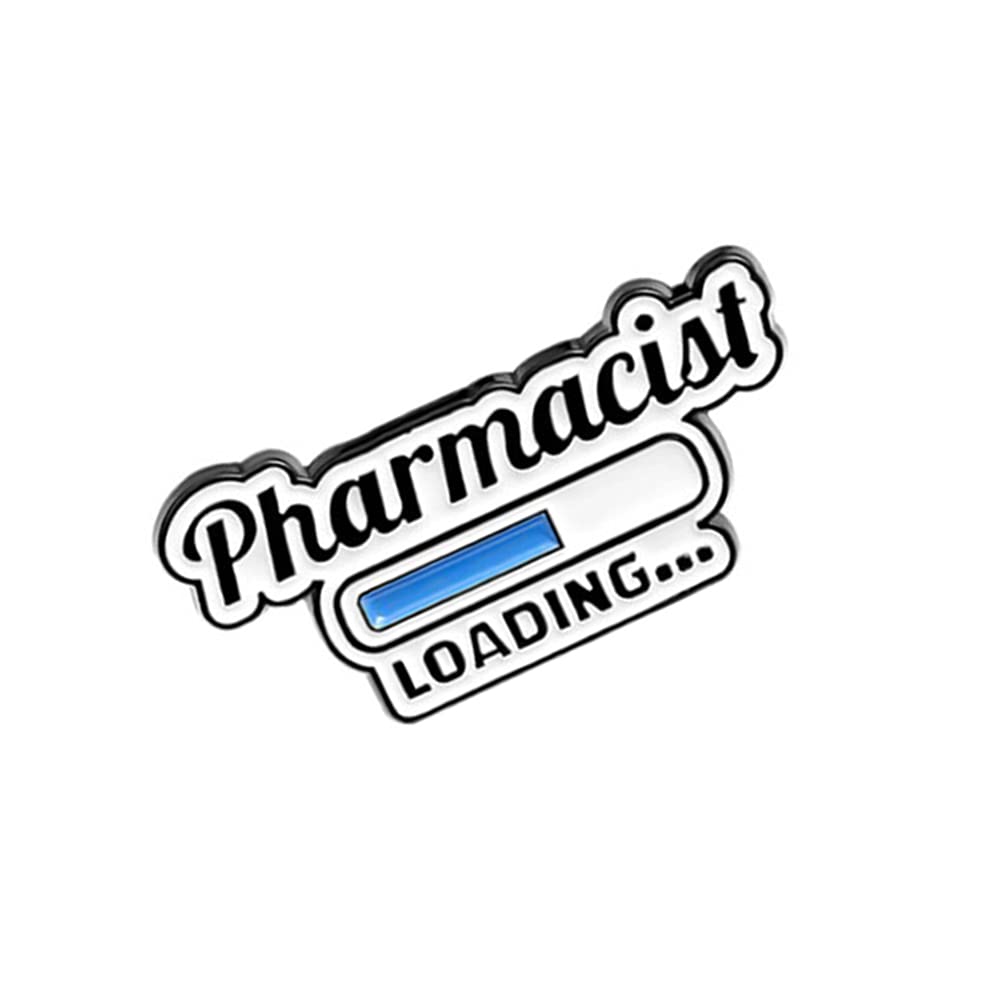 Black White Enamel Doctor Loading Pharmacist Loading Track Badge Jacket Gift Brooch and Pin