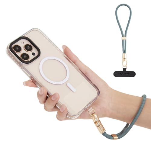 Golifyne Phone Wrist Strap for iPhone & Samsung – 6mm Lanyard with 2 Non-Adhesive Tether Tabs | Secure Hand Strap for Men & Women (Case Required, for Smartphones) – Morning Teal