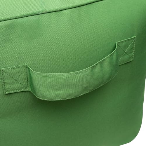 Image of QILLOWAY Inflatable Outdoor Ottoman for Patio, Water Resistant Pouf Cube 16 inch, Inflatable Foot Rest, Outdoor Footstool for Poolside, Garden,Camping, Lime Green