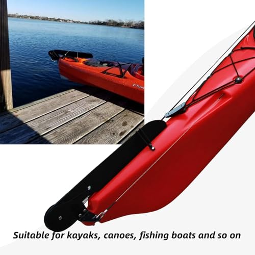 Image of Kayak Rudders Kit, Canoeing Rudder Replacement Parts, Tail Vane Rudder Set for Sea Kayaks Fishing Boat Ship, Black