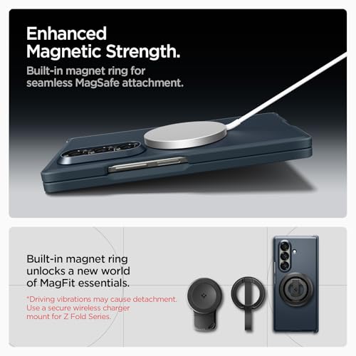 Image of Spigen Tough Armor Pro MagFit for Samsung Galaxy Z Fold 7 Case, Galaxy Z Fold7 Back Cover (2025) - TPU + Poly Carbonate|Metal Slate