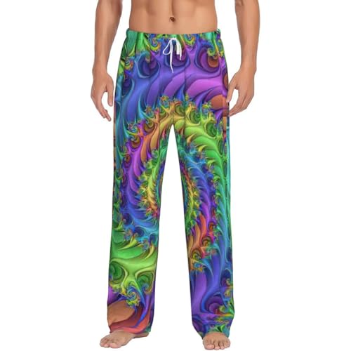 Pantalon de pyjama pour homme élastique et doux imprimé tie-dye élégant