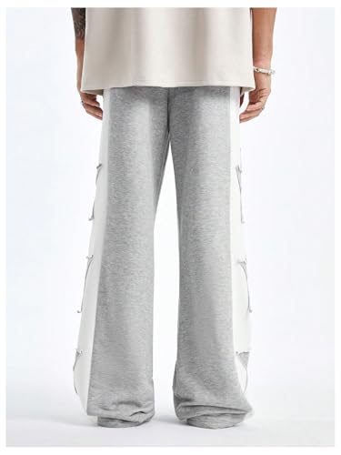 GORGLITTER Men's Y2k Baggy Sweatpants Star Print Hip Hop Pants Drawstring Wide Leg Track Pants2