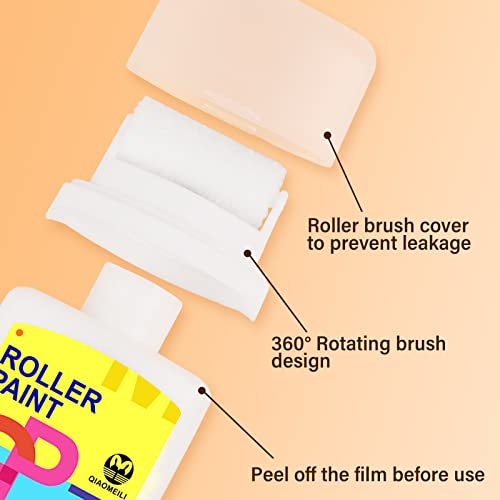 Fonyet Set of 2 Standing Wall Repair Roller Brush with White Quick Drying Wall Repair Paste, 5ml, Weiß - Image 3