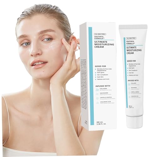 Crema de cara hidratante 100 ml de 100 ml humectante y acoplamiento de centella humectante niacinamida, ácido hialurónico, crema de ojos de colágeno para mujeres hombres