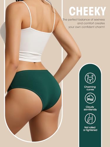 Womens Underwear Cotton Panties Soft Low Waist Hispter Breathable Stretch Ladies Bikini Underwear 6 Pack3