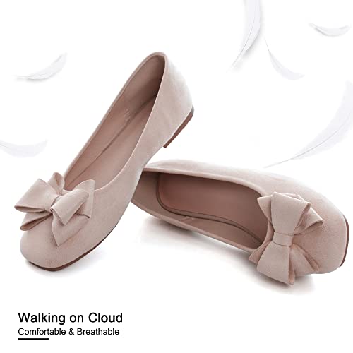 Image of Dear Time Women's Flats Shoes Bowknot Dressy Ballets Loafers Wedding Business Casual Walking Shoes