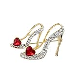 Matériel: alliage + strass Toporchid Creative Rhinestone Broche Princesse en Cristal Chaussures Brooch Broches Corsage