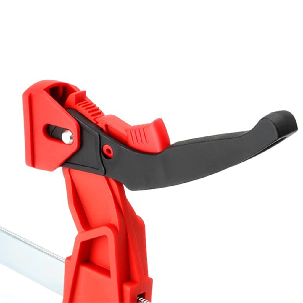 Abrazaderas F de liberación rápida, abrazaderas de trinquete, abrazaderas de madera, abrazadera de agarre de liberación rápida con una sola mano para carpintería