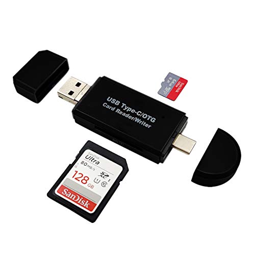 USB C Memory Card Reader Multi-Functional Economic Card Reader, Micro USB to USB Type-C OTG Adapter and USB 2.0 Portable Memory Card Reader for SDXC, SDHC, SD, MMC, Micro SDXC, Micro SD