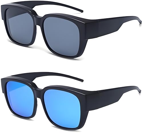 Image of Sunglasses fit over Glasses Clip On Polarized sunglasses for Prescription Glasses Flip Up Fishing Driving Glasses